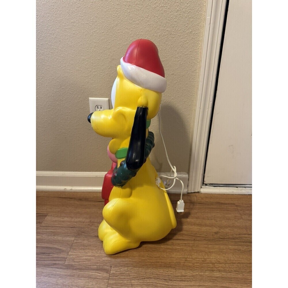 Disney Pluto Mickey Mouse Dog Lighted LED Christmas Blow Mold Decor 24 Inch Tall - Picture 6 of 7